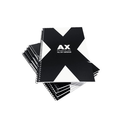 8 ½ "x 11" SPIRAL NOTEBOOKS/JOURNALS WITH CUSTOM FRONT & BACK INSIDE AND OUTSIDE COVERS.