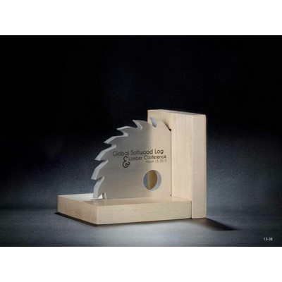 Aluminum Saw w/ Wood Paperweight