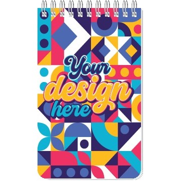 2-7/8" x 4-3/4" | Custom Laminated Cover Top-Bound Wire-O Notebook | 50 Sheets