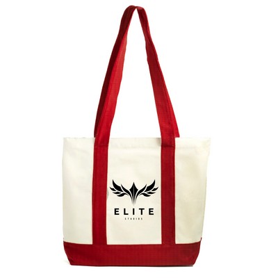 12 Oz. Premium Two Tone Screen Printed Cotton Canvas Tote Bag