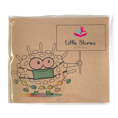 Germs Kids Coloring Book & 6-Color Pencil Set To-Go