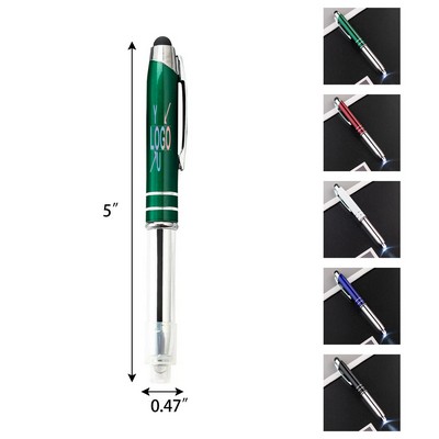 Triple Function LED Stylus Pen