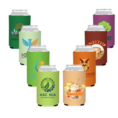 Custom Printed Foldable Neoprene 12oz Can Cooler