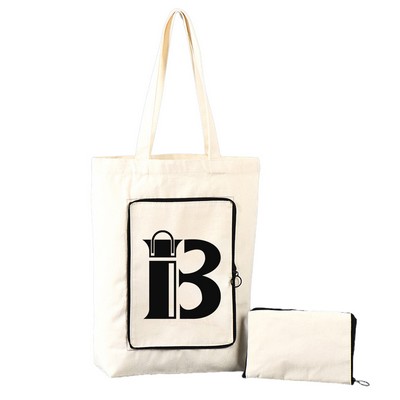 Custom Eco Friendly Foldable Canvas Grocery Tote Bag