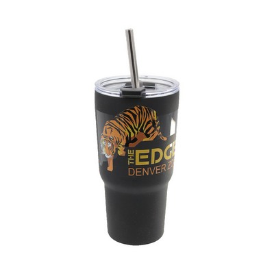Halcyon 20 oz. Tumbler with Stainless Straw/Flip Top Lid - Varnish