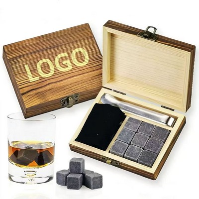 Whiskey Stones Wooden Box Set