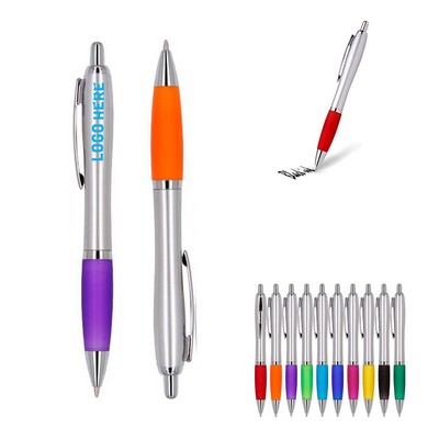 Plastic Ballpoint Pen w/ Soft Grip