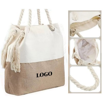 Pure White Cotton Canvas Tote Bag
